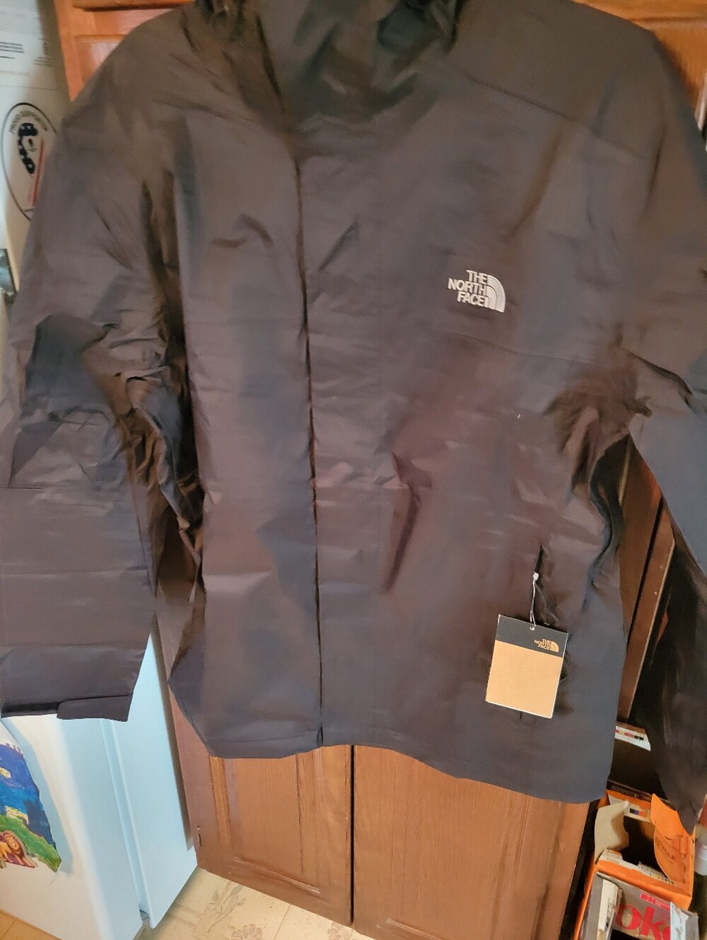 The North Face Men's Black Rain Jacket with Hood
